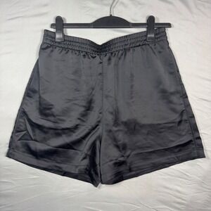 SKIMS Mens L Lounge Shorts Black Elastic Waist Relaxed Fit Stretchy